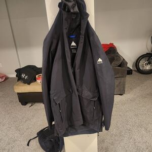 Burton Black Hooded Ski & Snowboard Jacket